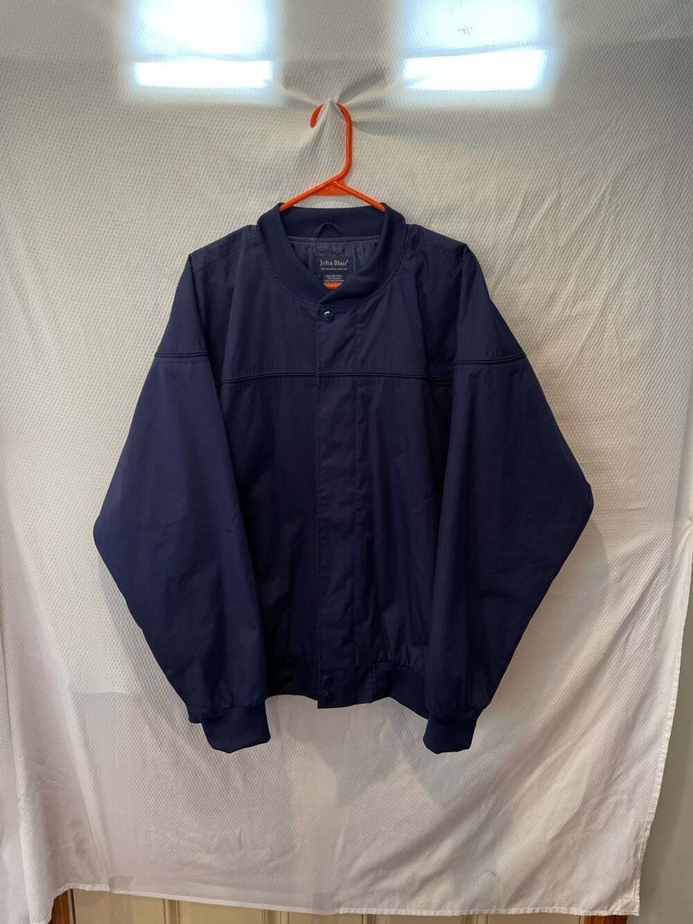 Vintage John Blair Navy Blue Full-Zip Bomber Style Member Jacket XL
